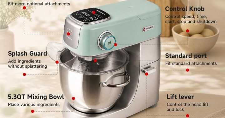 HAUSWIRT M5 Smart Stand Mixer Review: 5.3-Quart Capacity, Touchscreen Controls, and 11 Speeds